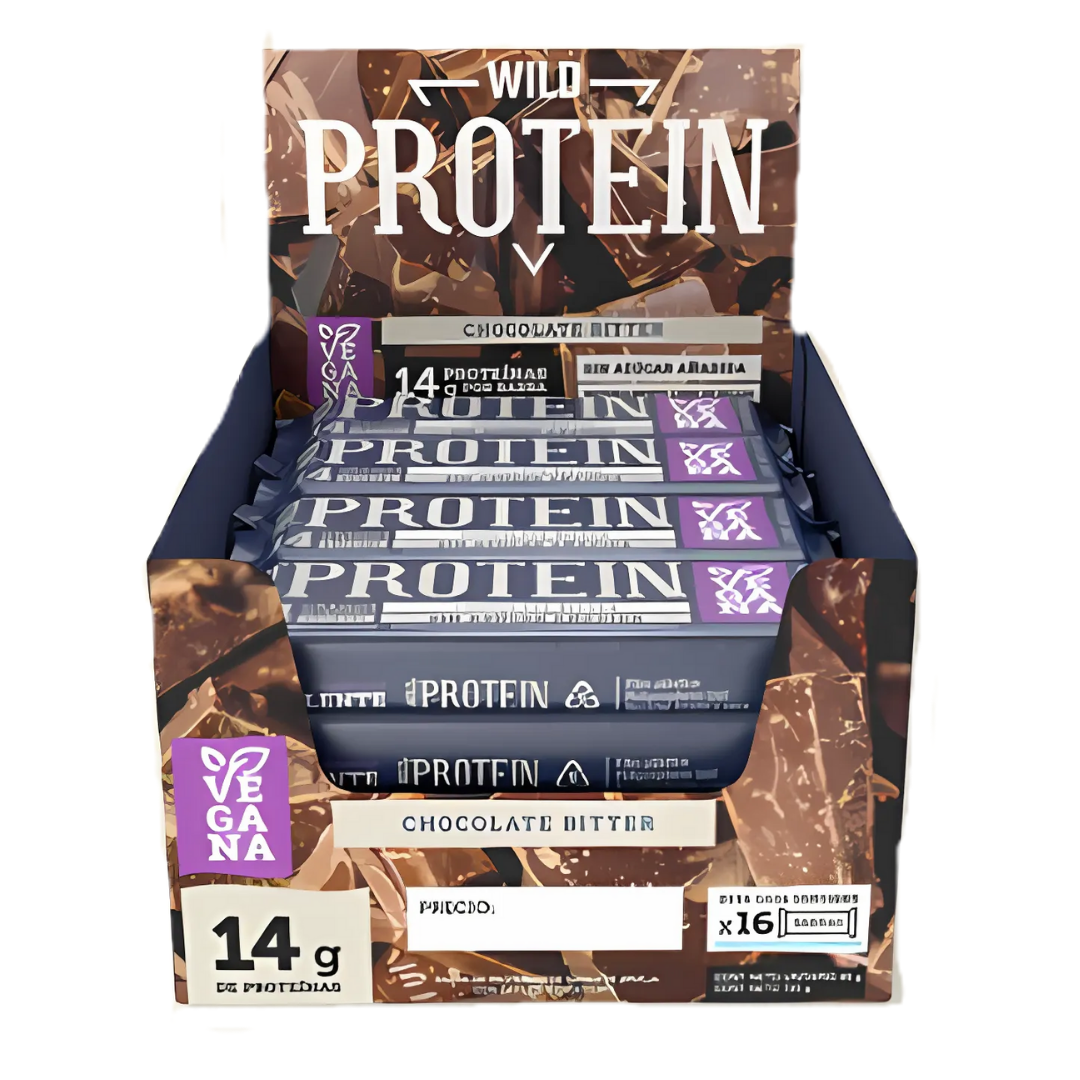 Wild Protein Vegana Chocolate Bitter 16 unidades