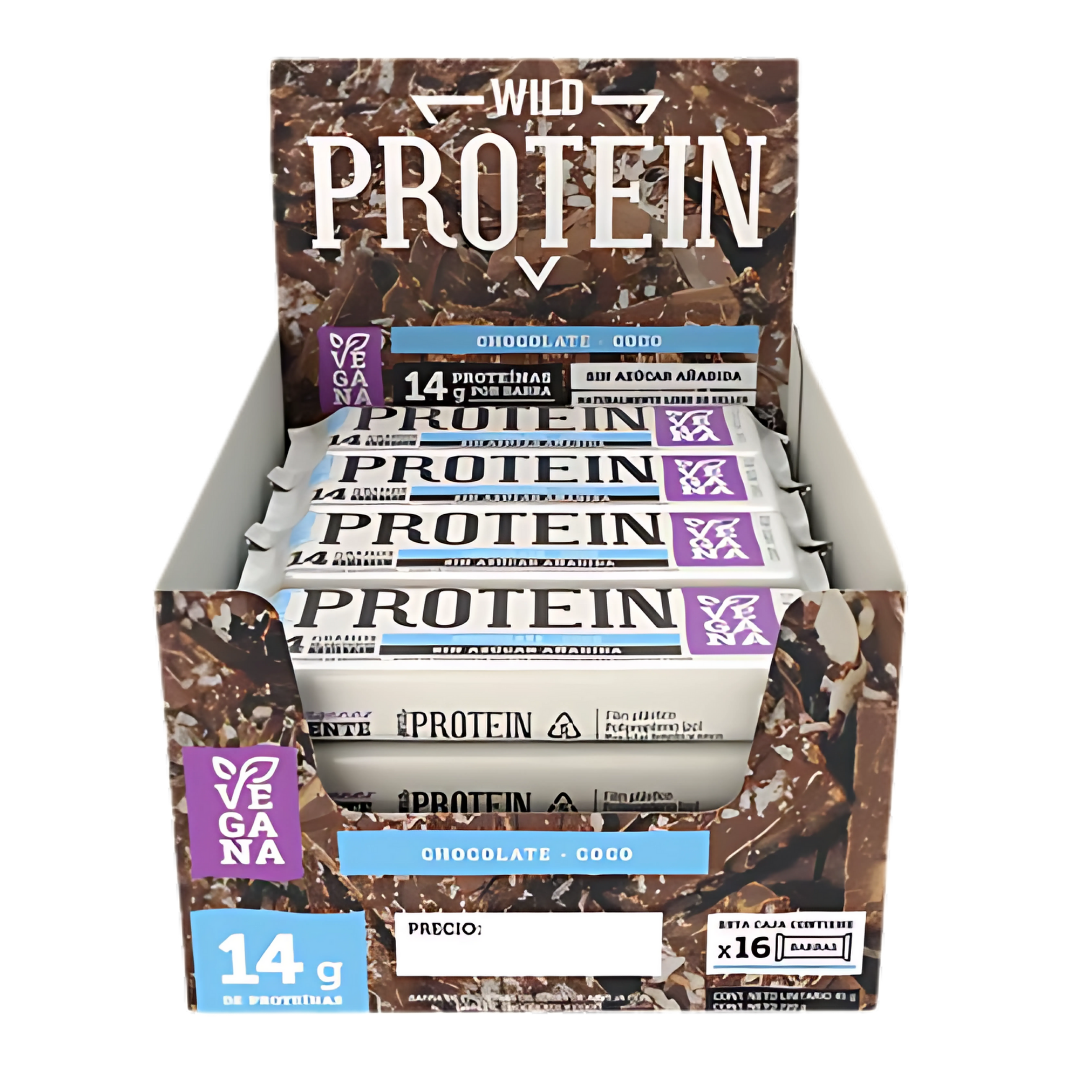 Wild Protein Vegana Chocolate Coco 16 unidades