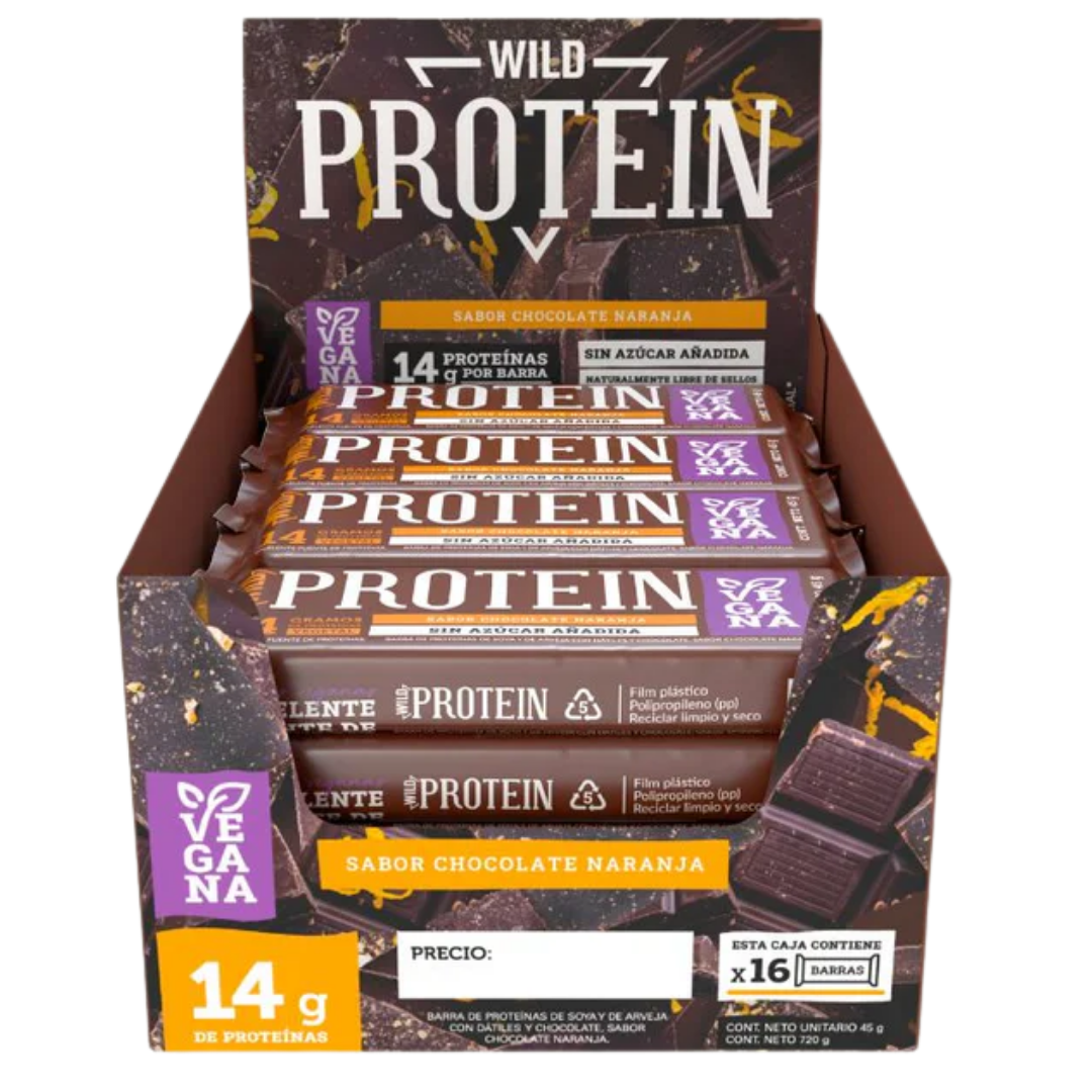 Wild Protein Vegana Naranja 16 unidades