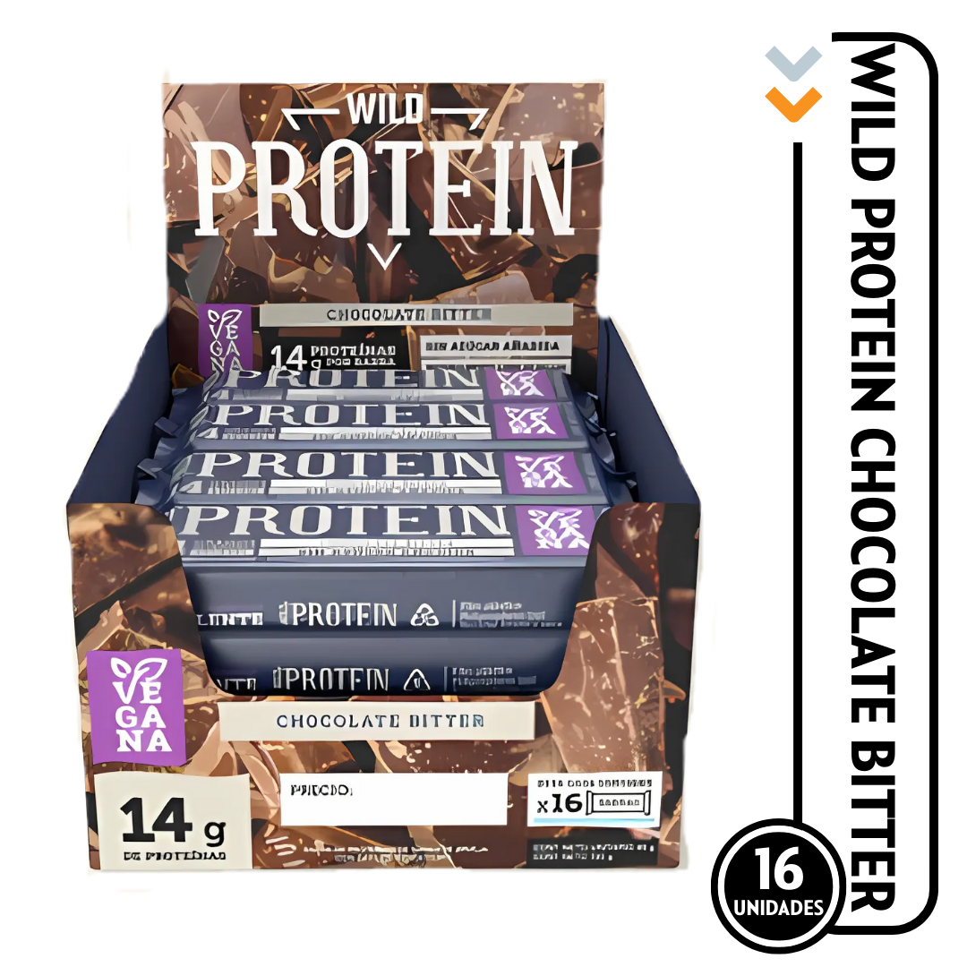 Wild Protein Vegana Chocolate Bitter 16 unidades
