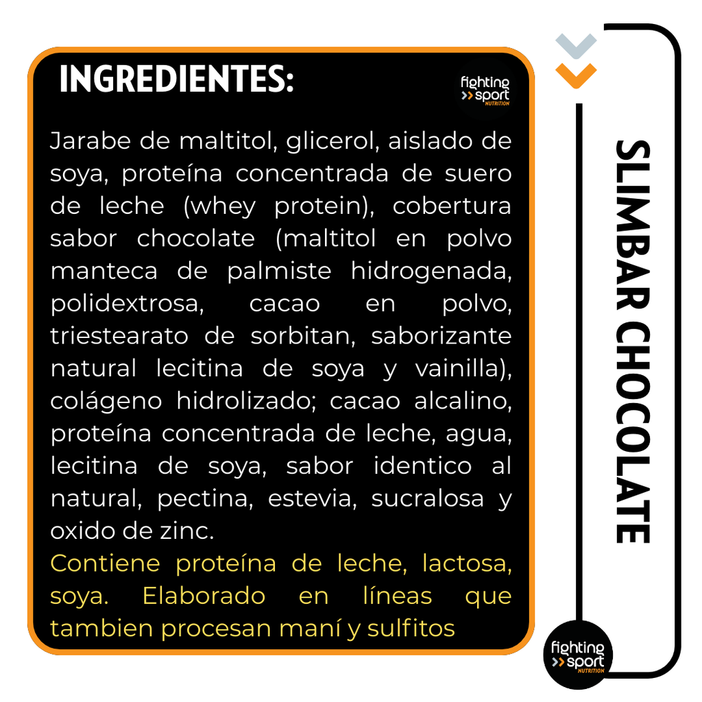 Barrita Proteina SlimBar Chocolate 12un