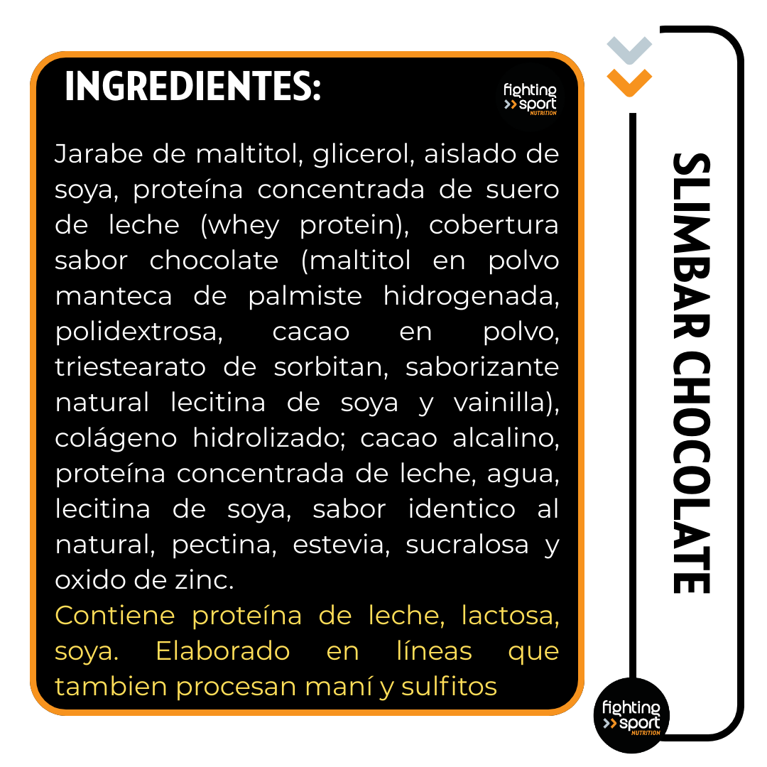 Barrita Proteina SlimBar Chocolate 12un