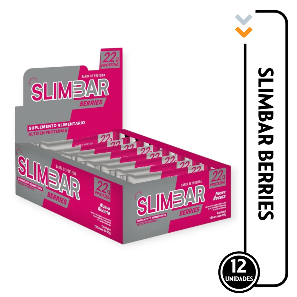 Barrita Proteina SlimBar Berries 12un