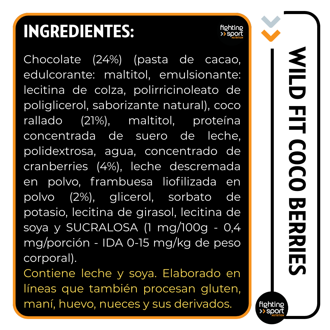 Wild Fit Coco Berries 16 unidades