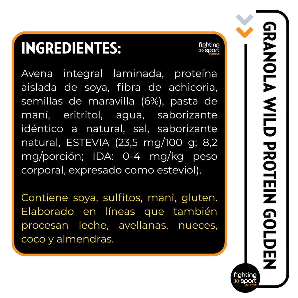 Wild Protein Granola Golden 300grs.
