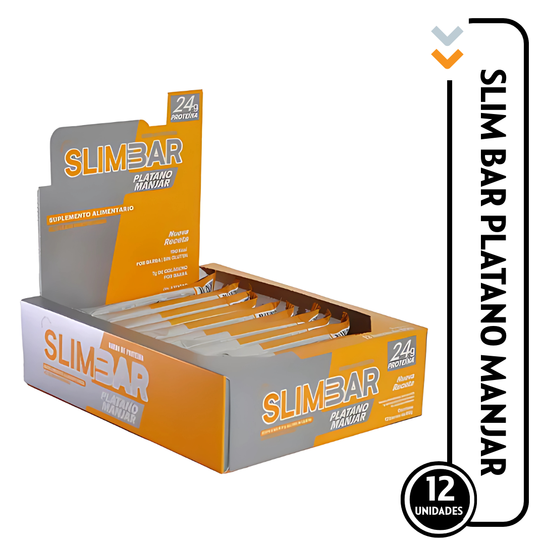 Barrita Proteina SlimBar Platano Manjar 12un
