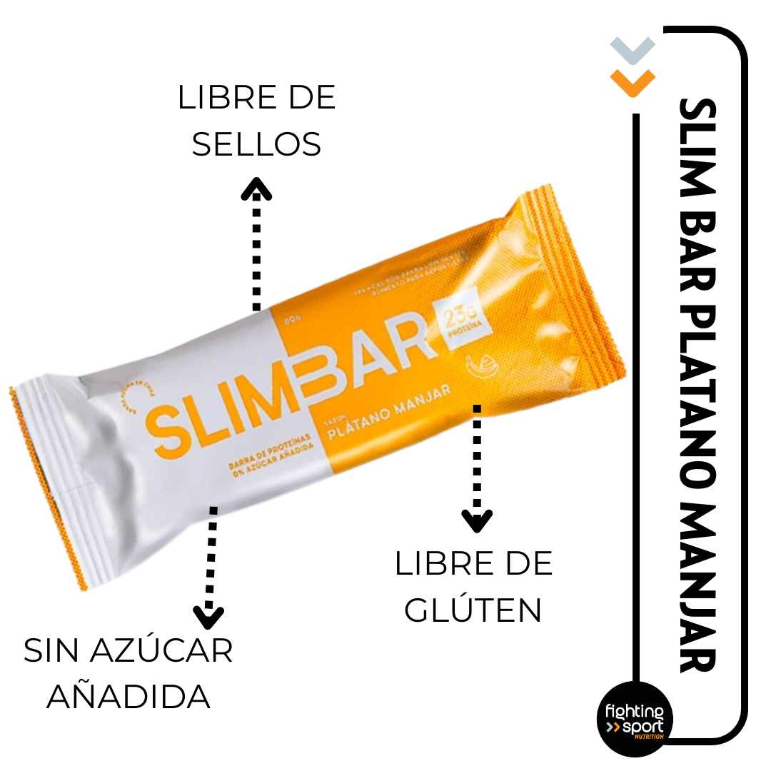 Barrita Proteina Slim Bar Platano Manjar 60grs