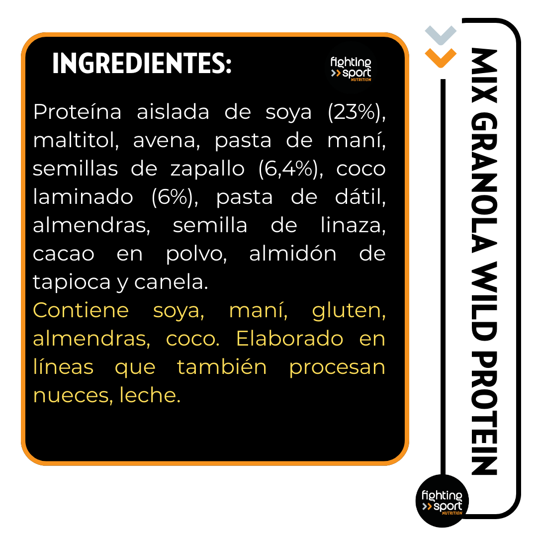 Wild Protein Granola Mix Crujiente 300grs.
