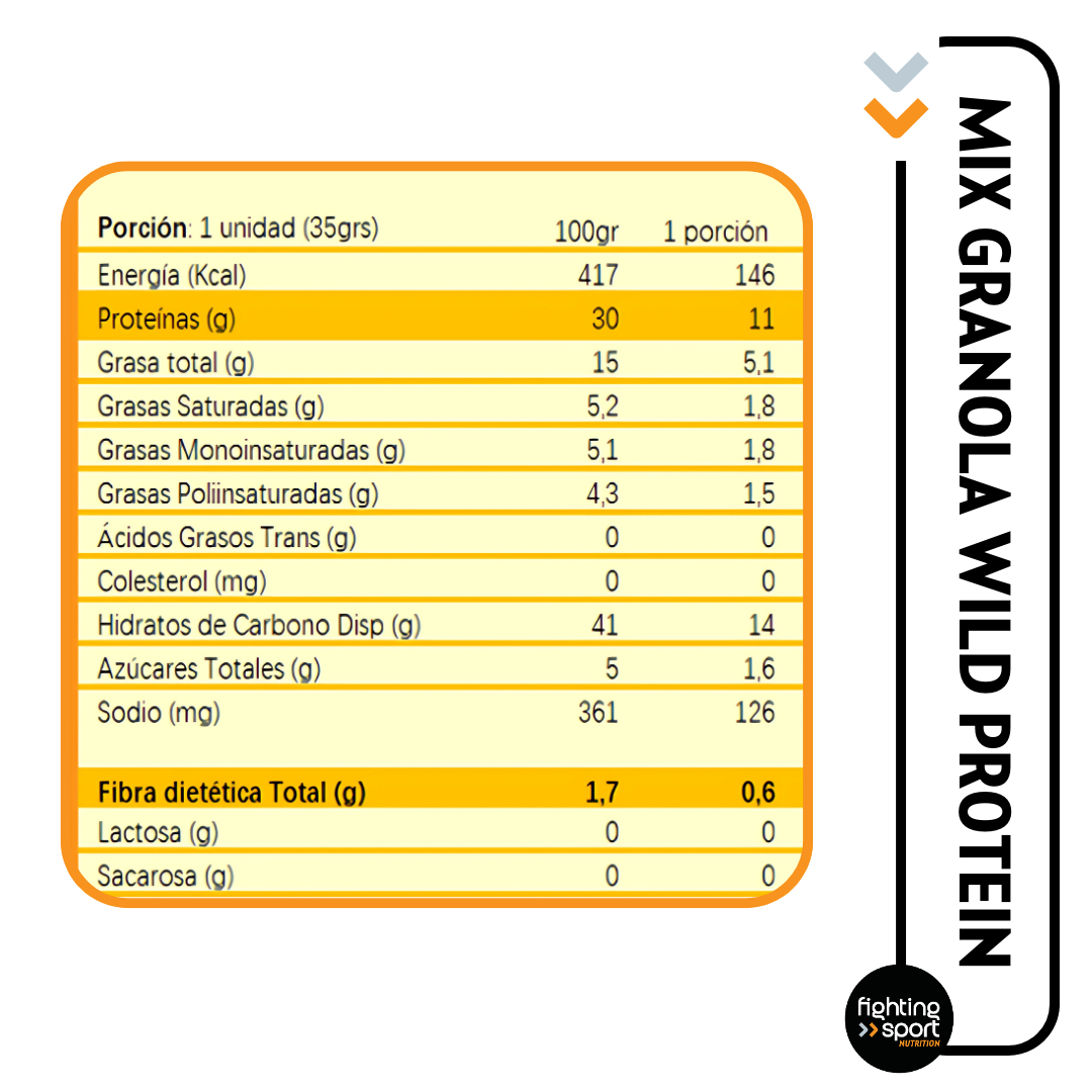 Wild Protein Granola Mix Crujiente 300grs.