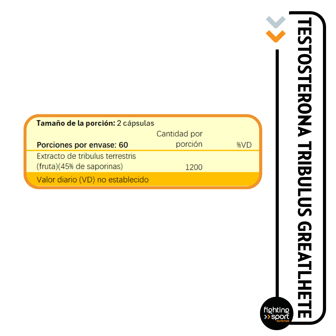 Testosterona Tribulus Greatlhete 120 Capsulas