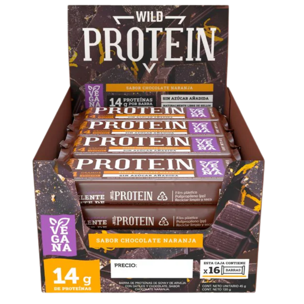 Wild Protein Vegana Naranja 16 unidades