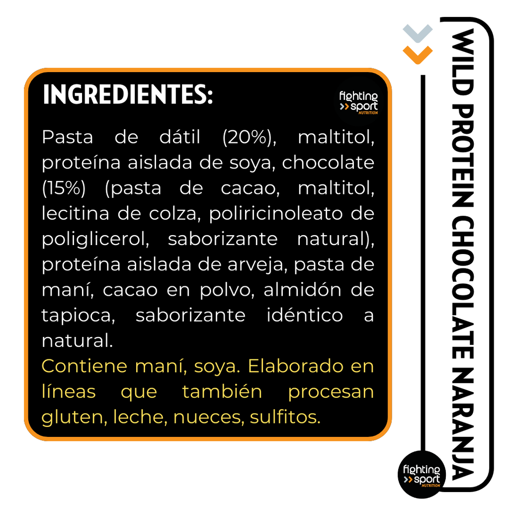 Wild Protein Vegana Naranja 16 unidades