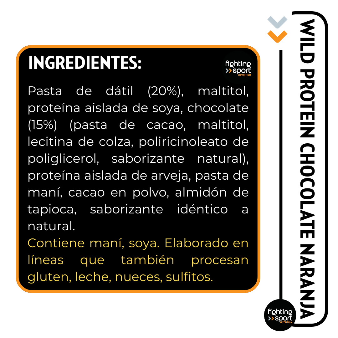 Wild Protein Vegana Naranja 16 unidades