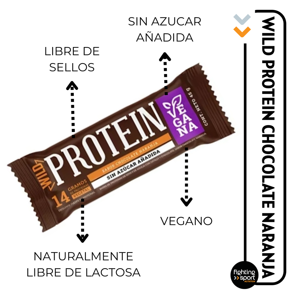 Wild Protein Vegana Naranja 16 unidades