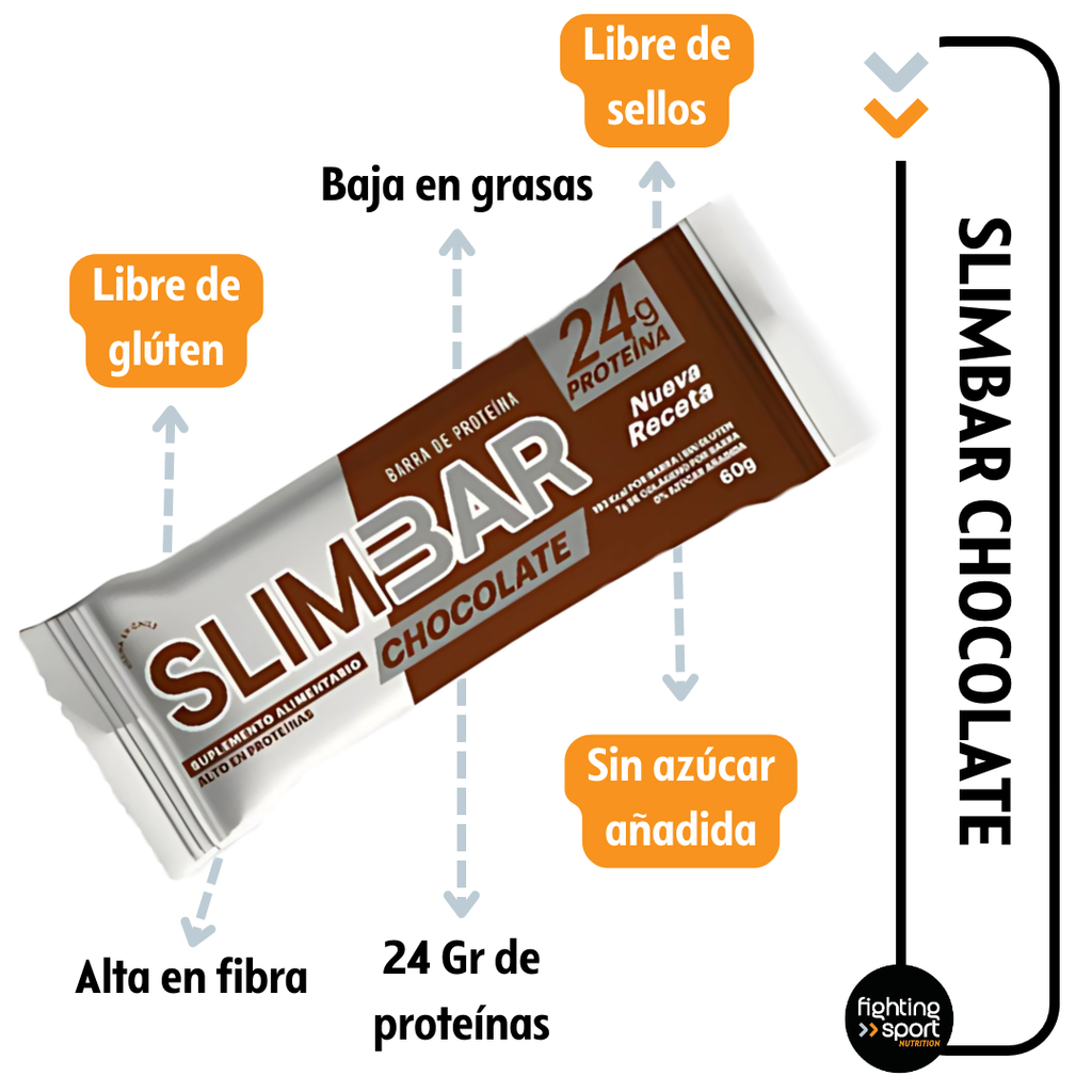 Barrita Proteina SlimBar Chocolate 12un