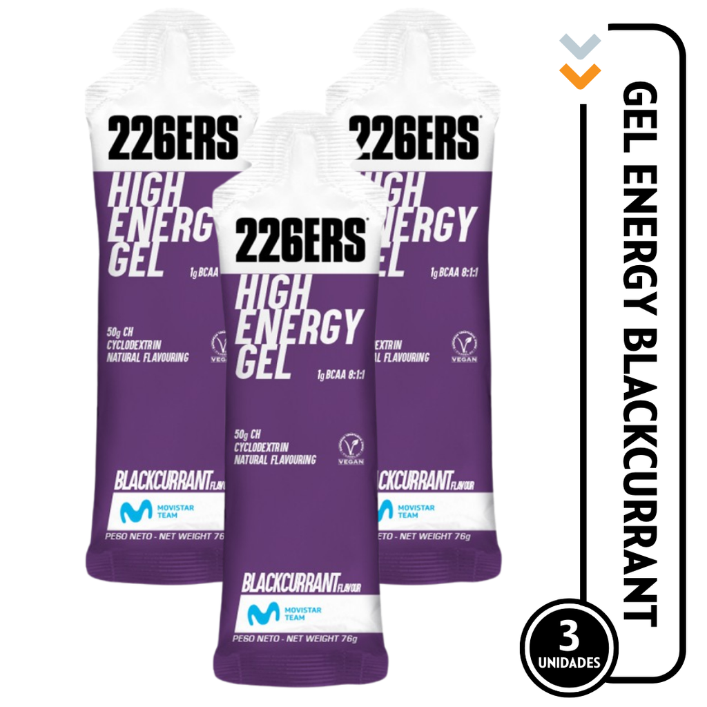 Pack 3un High Energy Gel Black Currant 226ers