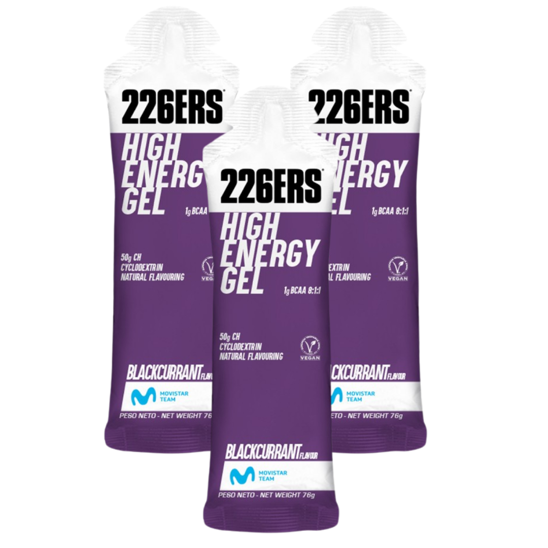 Pack 3un High Energy Gel Black Currant 226ers